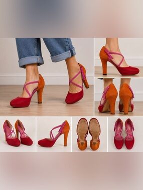Kate Spade New York Colorblockâ Suede DâOrsay Platform Pumps Bow Heels Pin Up